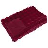 vidaXL Faux Rabbit Fur Blanket Olite 4 pcs Bordeaux Red 220 x 240 cm