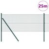 vidaXL Fence Post Green 25 x 0.8 m (12 x 12 mm mesh) Steel and PVC