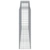 vidaXL Arched Gabion Baskets 9 pcs 400x50x160/180 cm Galvanised Iron
