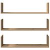 vidaXL Wall Shelves 3 pcs Artisian Oak 80x18x18 cm Engineered Wood