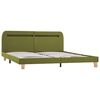 vidaXL Bed Frame with LED without Mattress Green Fabric 150x200 cm King Size