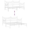 vidaXL Daybed Frame with Headboard White 100 x 190 cm Steel