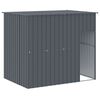vidaXL Dog House with Run Anthracite 214x253x181 cm Galvanised Steel