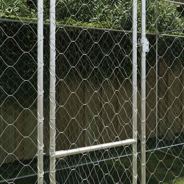 vidaXL Dog Cage Silver 600 x 200 x 256 cm Galvanised Steel