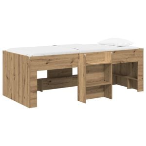 vidaXL Kids'High Bed Frame 2 pcs Artisian Oak 203 x 101.1 x 68.5 cm