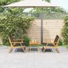 vidaXL Garden Chairs with Table 3 pcs Black 90 x 45 x 40 cm