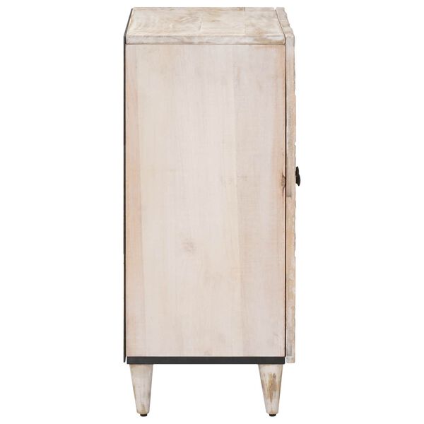 vidaXL Storage Sideboard White 60 x 33.5 x 75 cm Solid Mango Wood