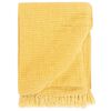 vidaXL Throw Cotton 160x210 cm Mustard Yellow