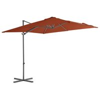 vidaXL Cantilever Umbrella with Steel Pole Terracotta 250x250 cm