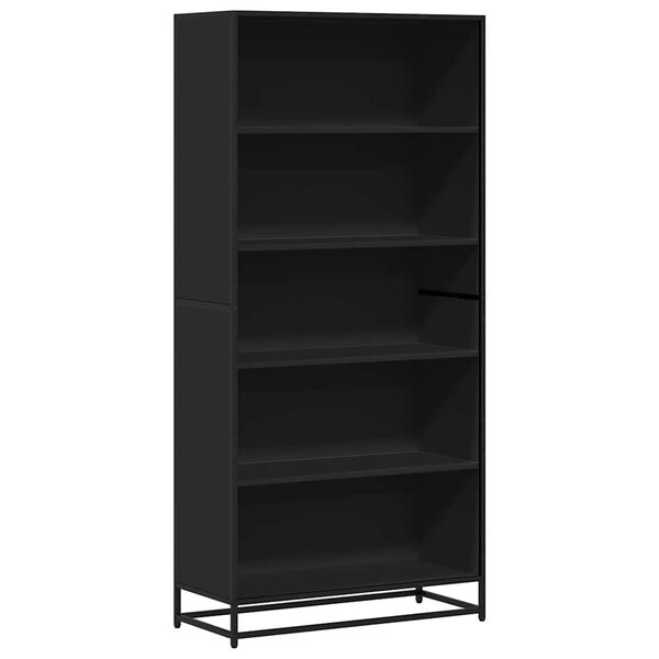 vidaXL Bookcase Black 80.5x35x170.5 cm Engineered Wood