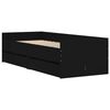 vidaXL Bed Frame with Drawers without Mattress Black 90x200 cm