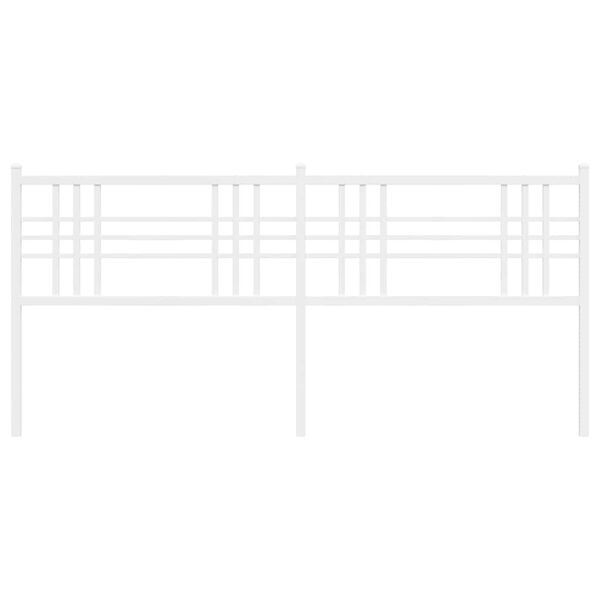 vidaXL Metal Replace Headboard White 200cm