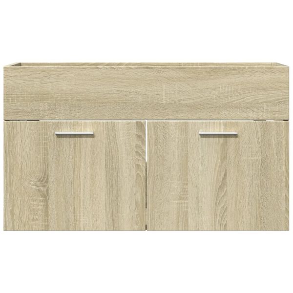 vidaXL Sink Cabinet Sonoma Oak 80x38.5x46 cm Engineered Wood