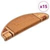 vidaXL Self-adhesive Stair Mats 15 pcs Beige 65x21x4 cm