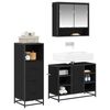 vidaXL Bathroom Furniture Set 3 pcs Black Oak Engineered Wood