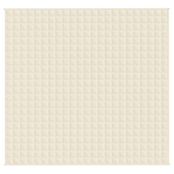 vidaXL Weighted Blanket Light Cream 220x230 cm King 11 kg Fabric