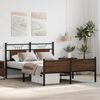 vidaXL Bed Frame without Mattress Brown Oak 140x190 cm Engineered Wood