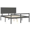 vidaXL Senior Bed without Mattress Grey 160x200 cm Solid Wood