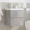 vidaXL 2 Piece Bathroom Furniture Set Concrete Grey Engineered Wood