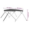 vidaXL 4 Bow Bimini Top Anthracite 243x180x137 cm