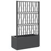 vidaXL Garden Planter with Trellis Dark Grey 80x36x140 cm PP