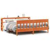 vidaXL Bed Frame without Mattress Wax Brown 180x200 cm Super King Solid Wood Pine