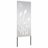 vidaXL Garden Privacy Screen Silver 50 x 140 cm Stainless steel