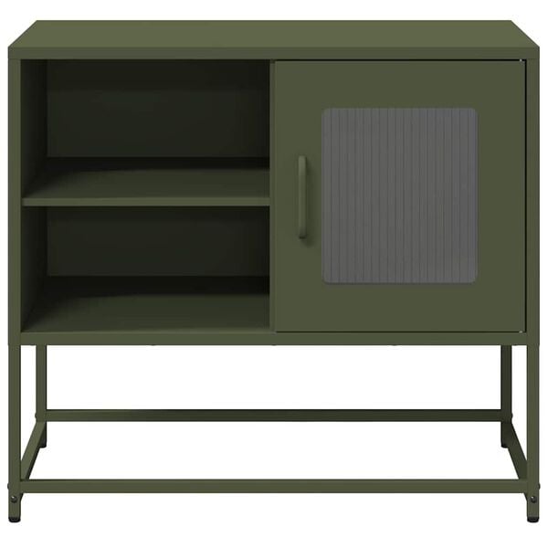 vidaXL TV Cabinet Olive Green 68x39x60.5 cm Steel