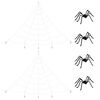 vidaXL Halloween Spider Decoration with Webs 4 pcs Black and white