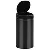 vidaXL Automatic Sensor Dustbin 50 L Carbon Steel Black