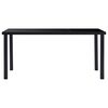 vidaXL Dining Table Black 160x80x75 cm Tempered Glass