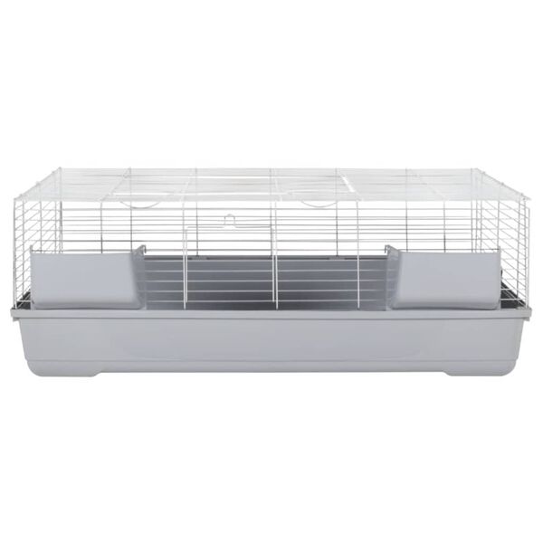 vidaXL Small Animal Cage Grey 118x59x46 cm Polypropylene and Metal
