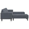 vidaXL Sofa Set Dark grey Velvet