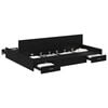 vidaXL Storage Bed Frame Black Oak 160 x 200 cm Engineered Wood