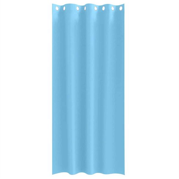 vidaXL Blackout Curtains with Rings 2 pcs Light Blue 260 x 140 cm