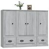 vidaXL Highboards 3 pcs Grey Sonoma Engineered Wood