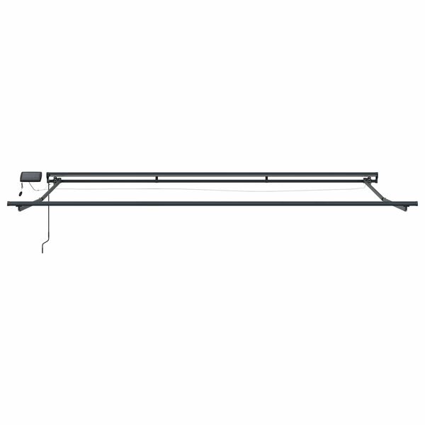 vidaXL Manual Awning Frame with LEDs Anthracite 4.5 x 3 m Aluminium