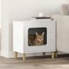vidaXL Cat House White 51 x 30 x 52 cm Engineered Wood