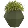 vidaXL Planter 2 pcs Olive Green 100 x 100 x 80 cm Steel