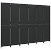 vidaXL Room Divider 6 Panels Black Poly Rattan