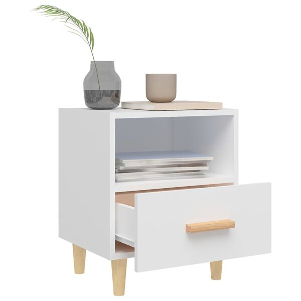 vidaXL Bedside Cabinets 2 pcs White 40x35x47 cm