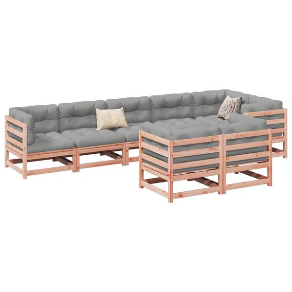 vidaXL 8 Piece Garden Sofa Set Solid Wood Douglas Fir