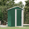 vidaXL Garden Shed Green 126x97.5x177 cm Galvanised Steel