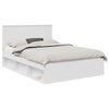 vidaXL Bed Frame with Headboard White 150 x 200 cm Solid Pine Wood