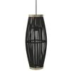 vidaXL Pendant Lamp Black Willow 40 W 25x62 cm Oval E27