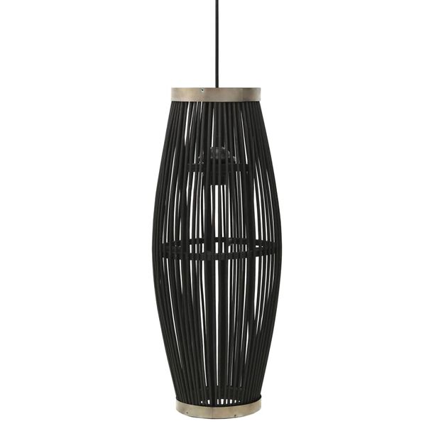 vidaXL Pendant Lamp Black Willow 40 W 25x62 cm Oval E27