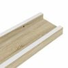 vidaXL Wall Shelves 2 pcs White and Sonoma Oak 115x9x3 cm