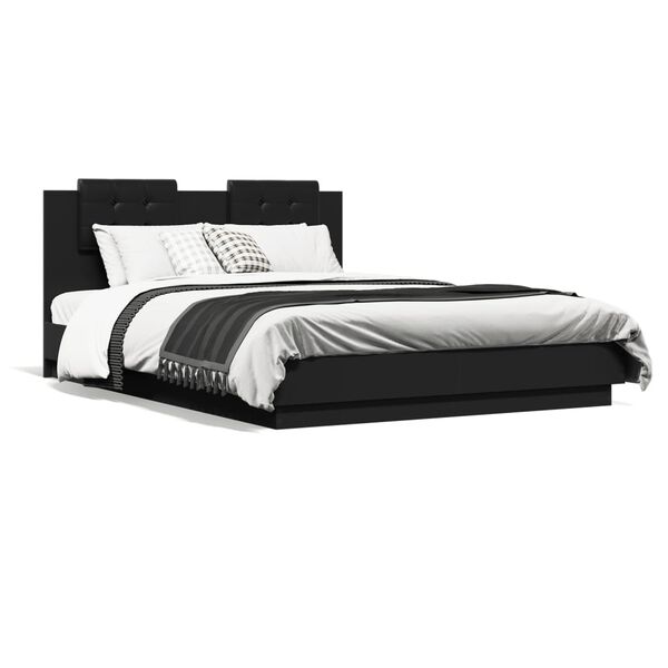 vidaXL Bed Frame without Mattress Black 120x200 cm