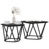 vidaXL Side Table Set 2 pcs Black oak 50 x 50 x 40 cm