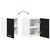 vidaXL Hanging Cabinet 2 pcs Black Oak and White 30 x 31 x 40 cm